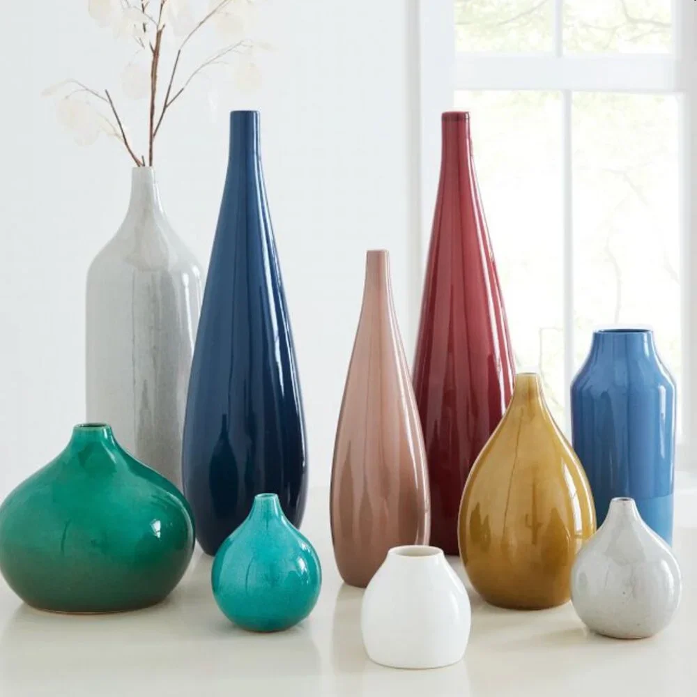[NWT] WestElm Teardrop Ceramicist Vase, Emerald